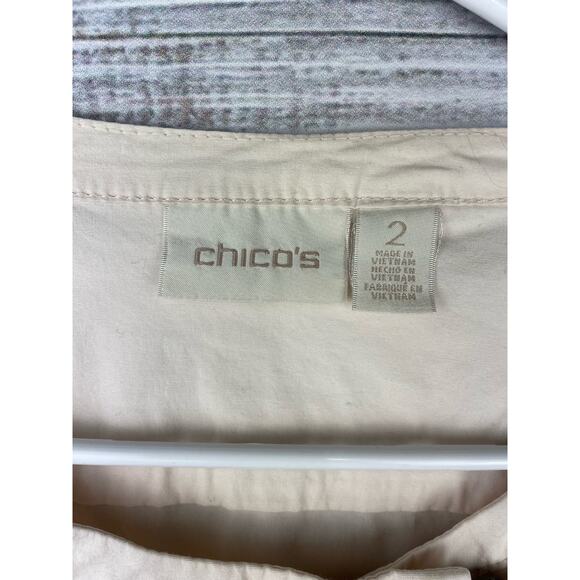 Chico’s Asymmetrical Zip Up Jacket Light Pink size 2 or Large Moto Career Office - Picture 2 of 9